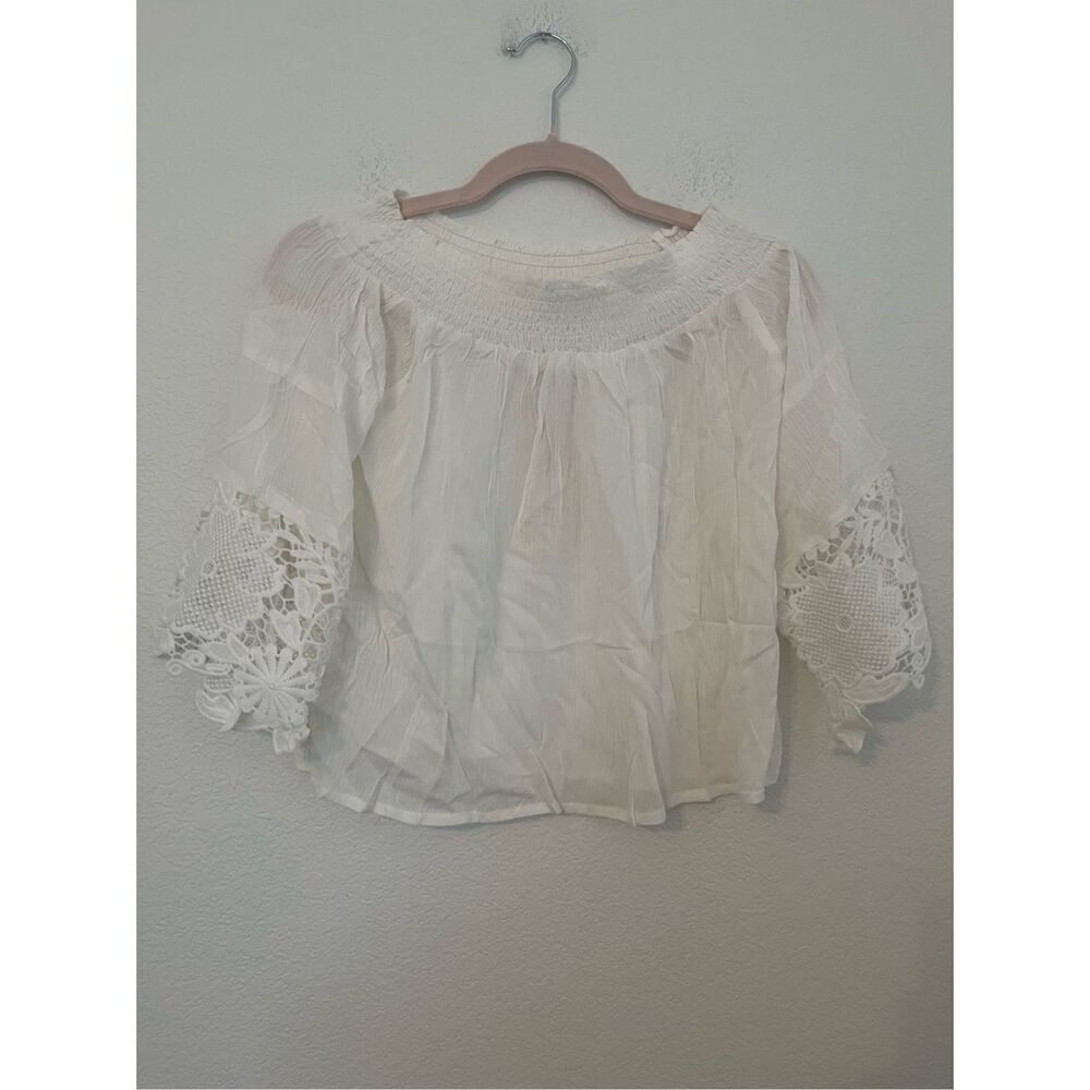 RAGA Three Quarter Sleeve Lace Off Shoulder Blouse NEW